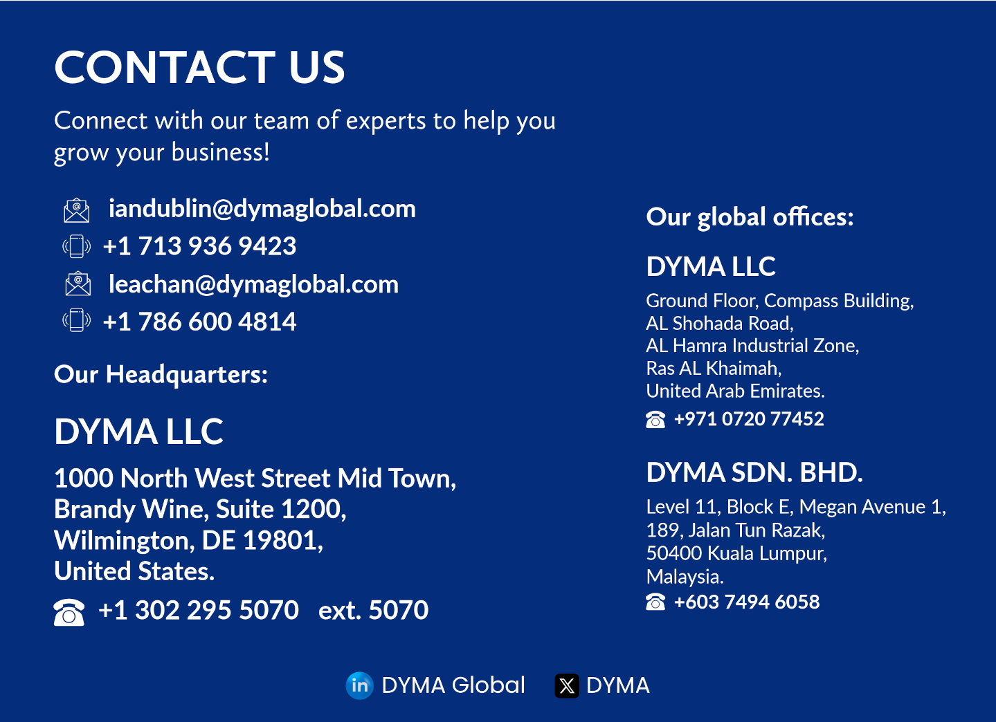 DYMA contact